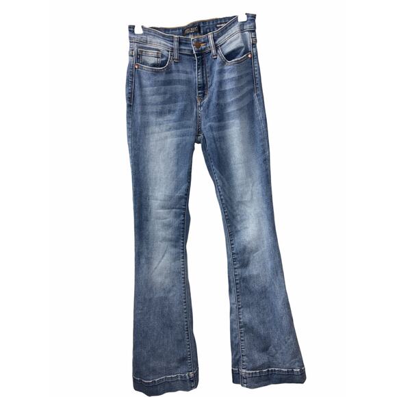 Judy Blue Mid-Rise Trouser Flare Jeans 5/27 - Picture 2 of 12
